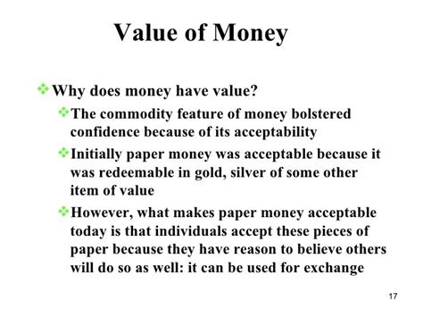 Your Money: Money has value, but values are priceless
